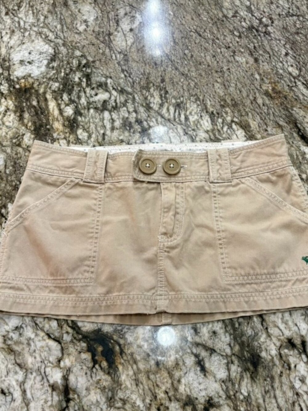 Y2K Abercrombie & Fitch Tan Mini Skirt